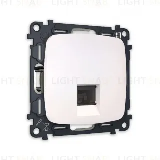 Комплект механизма телефонной розетки RJ-11(4P4C) со шторкой Ambrella Volt Omega MO212030