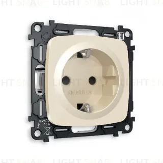 Комплект механизма розетки с/з со шторками Ambrella Volt Omega MO307010