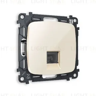 Комплект механизма компьютерной розетки RJ-45(8P8C) CAT6 со шторкой Ambrella Volt Omega MO312010