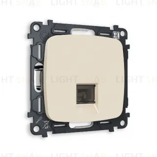 Комплект механизма компьютерной розетки RJ-45(8P8C) CAT6 со шторкой Ambrella Volt Omega MO332010