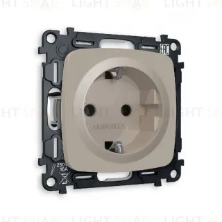 Комплект механизма розетки с/з на винтовых зажимах Ambrella Volt Omega MO366010