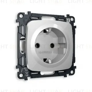Комплект механизма розетки с/з на винтовых зажимах Ambrella Volt Omega MO406010