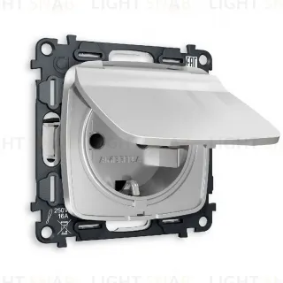 Комплект механизма розетки с/з со шторками и крышкой Ambrella Volt Omega MO408010