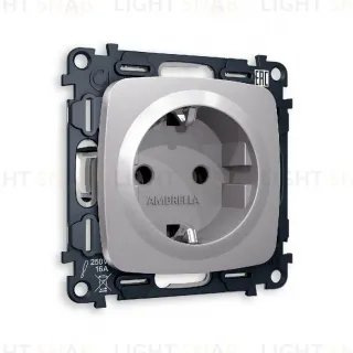Комплект механизма розетки с/з на винтовых зажимах Ambrella Volt Omega MO506010