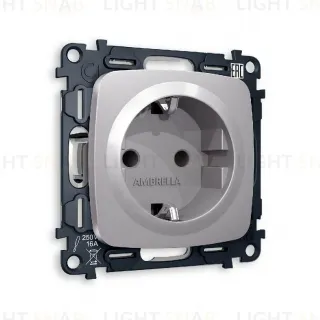 Комплект механизма розетки с/з cо шторками Ambrella Volt Omega MO507010