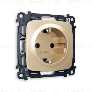Комплект механизма розетки с/з на винтовых зажимах Ambrella Volt Omega MO606010