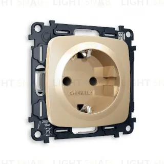 Комплект механизма розетки с/з со шторками Ambrella Volt Omega MO607010