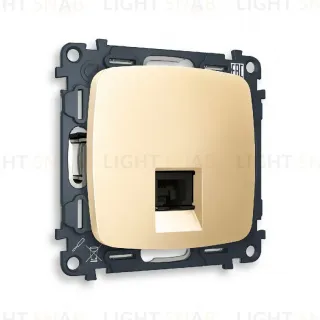 Комплект механизма телефонной розетки RJ-11(4P4C) со шторкой Ambrella Volt Omega MO612030