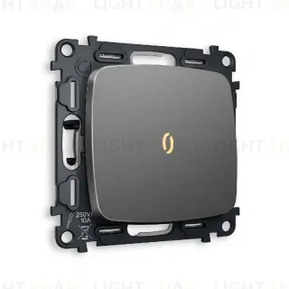 Комплект механизма 1-кл проходного выключателя с подсветкой Ambrella Volt Omega MO652030