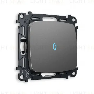 Комплект механизма 1-кл проходного выключателя с подсветкой Ambrella Volt Omega MO652040