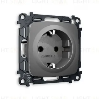 Комплект механизма розетки с/з на винтовых зажимах Ambrella Volt Omega MO656010