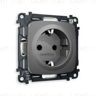 Комплект механизма розетки с/з cо шторками Ambrella Volt Omega MO657010