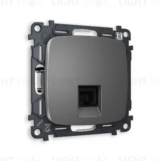 Комплект механизма компьютерной розетки RJ-45(8P8C) CAT6 со шторкой Ambrella Volt Omega MO662010