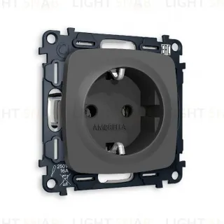 Комплект механизма розетки с/з на винтовых зажимах Ambrella Volt Omega MO906010