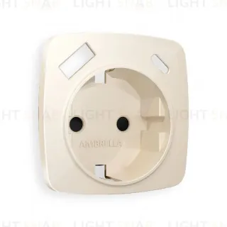 Лицевая панель для розетки с/з со шторками 2USB A+C Ambrella Volt Omega OP3100