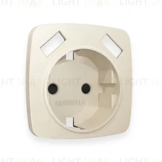 Лицевая панель для розетки с/з со шторками 2USB A+A Ambrella Volt Omega OP3290