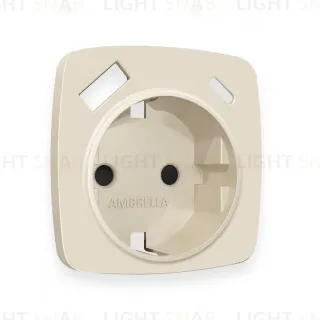 Лицевая панель для розетки с/з со шторками 2USB A+C Ambrella Volt Omega OP3300