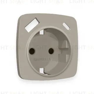 Лицевая панель для розетки с/з со шторками 2USB тип A+C Ambrella Volt Omega OP3700