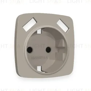 Лицевая панель для розетки с/з со шторками 2USB A+A Ambrella Volt Omega OP3690