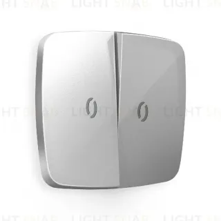 Лицевая панель для выключателя двухклавишного с подсветкой Ambrella Volt Omega OP4040