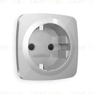 Лицевая панель для розетки с/з со шторками Ambrella Volt Omega OP4070