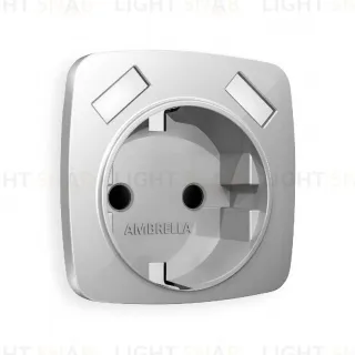 Лицевая панель для розетки с/з со шторками 2USB A+A Ambrella Volt Omega OP4090