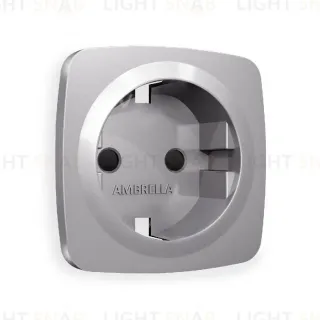 Лицевая панель для розетки с/з со шторками Ambrella Volt Omega OP5070