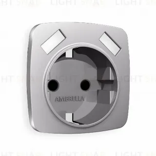 Лицевая панель для розетки с/з со шторками 2USB A+A Ambrella Volt Omega OP5090