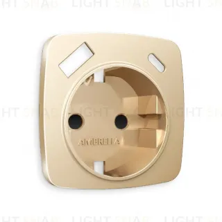 Лицевая панель для розетки с/з со шторками 2USB A+C Ambrella Volt Omega OP6100