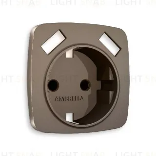 Лицевая панель для розетки с/з со шторками 2USB A+A Ambrella Volt Omega OP6390