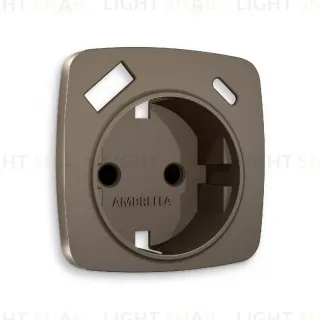 Лицевая панель для розетки с/з со шторками 2USB A+C Ambrella Volt Omega OP6400