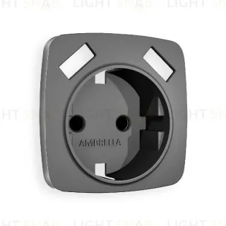 Лицевая панель для розетки с/з со шторками 2USB A+A Ambrella Volt Omega OP6590