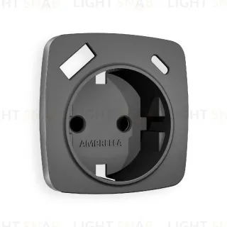 Лицевая панель для розетки с/з со шторками 2USB A+C Ambrella Volt Omega OP6600