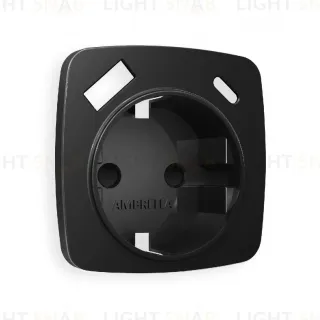 Лицевая панель для розетки с/з со шторками 2USB A+C Ambrella Volt Omega OP8100