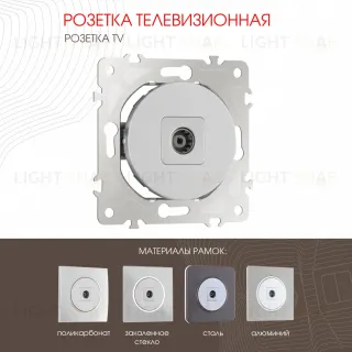Розетка TV Arte Milano 202.43-1.silver