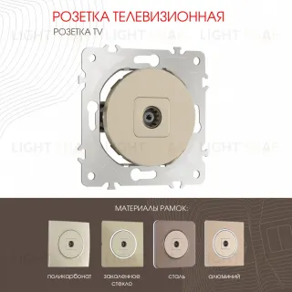 Розетка TV Arte Milano 202.43-1.shampan