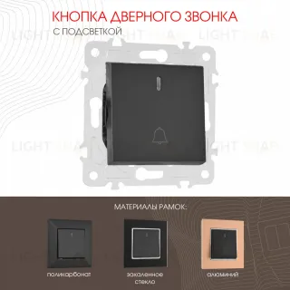 Кнопка дверного звонка с подсветкой Arte Milano 203.37-1.black