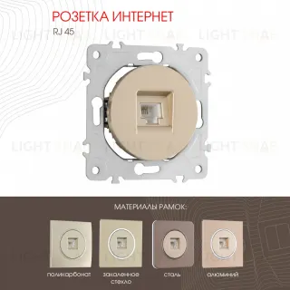 Розетка RJ45 Arte Milano 202.45-1.shampan