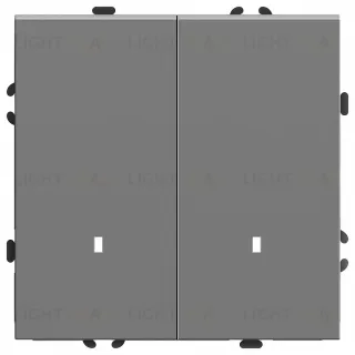 Выключатель 2-клавишный c индикатором Stekker Эмили RSW10-5102-10 49942
