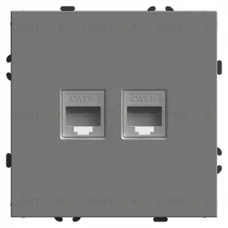 Розетка компьютерная 2-местная RJ-45 Stekker Эмили RST00-5111-10 49952