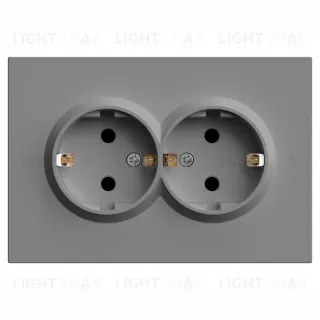Розетка 2-местная с защитной шторкой Stekker Эмили RST16-5114-10 49960