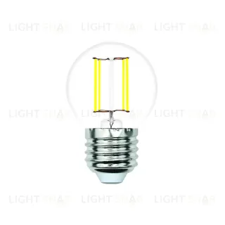 Лампа светодиодная Volpe LED-G45-5,5W/3000K/E27/CL/SLF UL-00008459