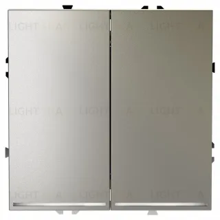 Проходной переключатель двухклавишный с подсветкой Voltum S70 VLS020404 (шелк)