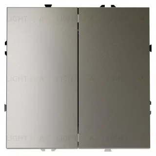 Выключатель с самовозвратом двухклавишный Voltum S70 VLS020604 (шелк)