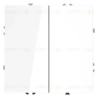Проходной переключатель двухклавишный Voltum S70 VLS020301 (белый глянцевый)