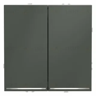 Проходной переключатель двухклавишный с подсветкой Voltum S70 VLS020406 (титан)