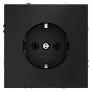 Розетка Voltum S70 VLS040108 (черный матовый)