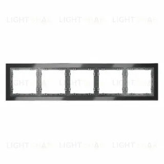 Рамка на 5 постов Voltum S70 VLS110507 (графит, стекло)