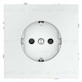 Розетка со шторками Voltum S70 VLS040202 (белый матовый)