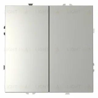 Выключатель двухклавишный Voltum S70 VLS020105 (сталь)